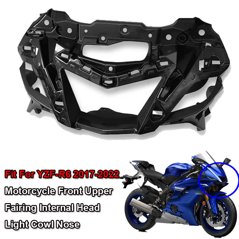 MT ไฟหน้ารถมอเตอร์ไซค์ YZF-R6 สำหรับ YAMAHA YZF R6 ปี 2017-2021 2022 ชุดแต่งโครงครอบไฟหน้า