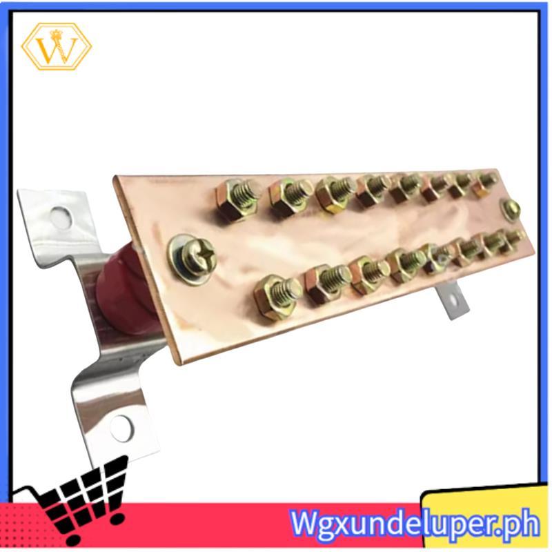 W5x50x300 มม. ทองแดงดีบุก Grounding Busbar Equiption แบตเตอรี่ Link Bar Ground Bus