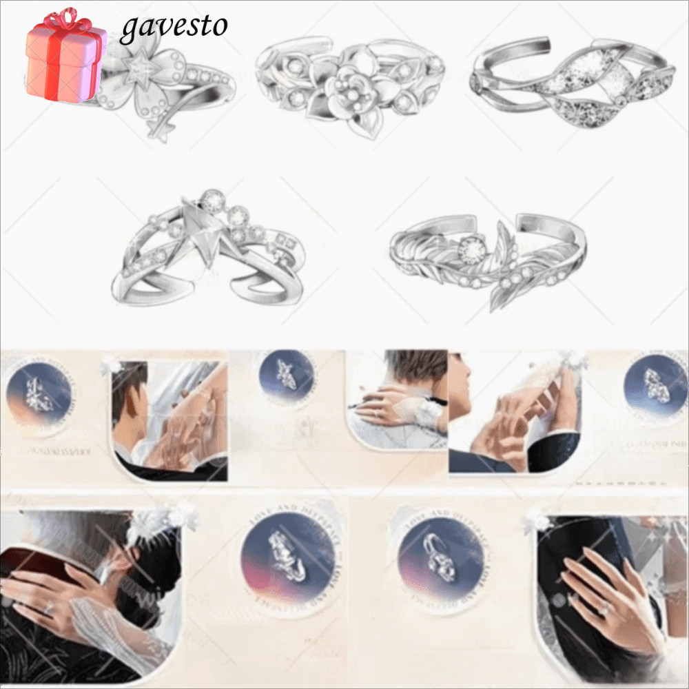 GAVESTO Love And Deepspace Ring, Copper Zayne Wedding Ring, Rafyel Sylus Xavier Adjustable Rings คอส