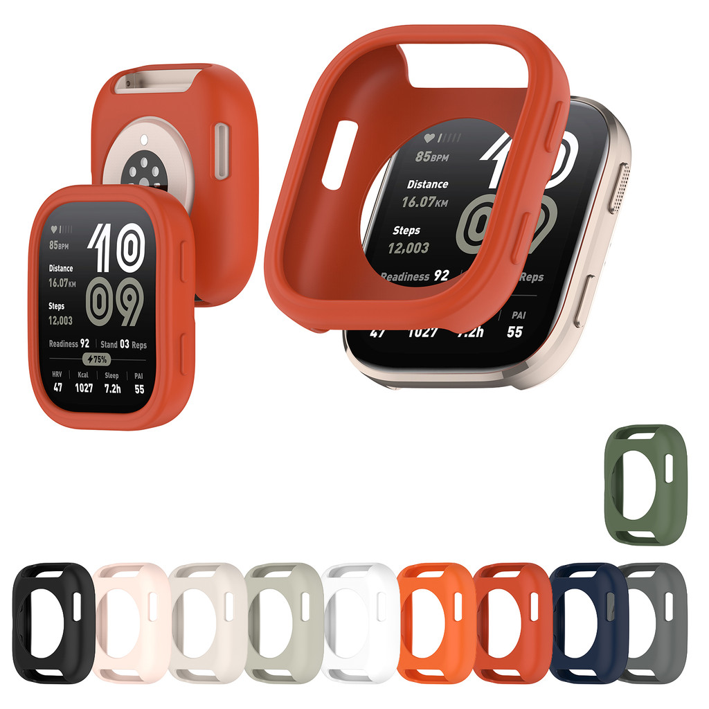 ฝาครอบเคส TPU แบบนุ่มสําหรับ Huami Amazfit Bip 6 Bip6 A2435 ตัวป้องกันหน้าจอนาฬิกาอัจฉริยะแบบบางสีลูกกวาด