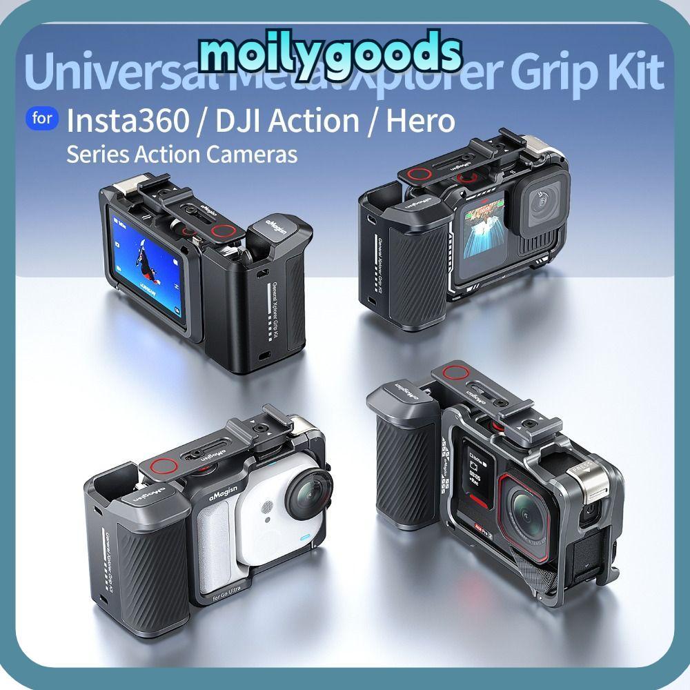 MOILYHD Street Grip Vlog Holder, ปุ่มชัตเตอร์แบบปลดเร็ว Xplorer Grip Kit Handle, อลูมิเนียมสําหรับ D