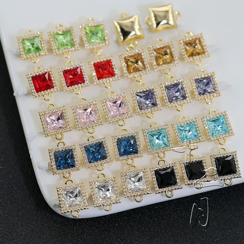 จี้ทรงSquare Double Circle ขนาด9x13มม.