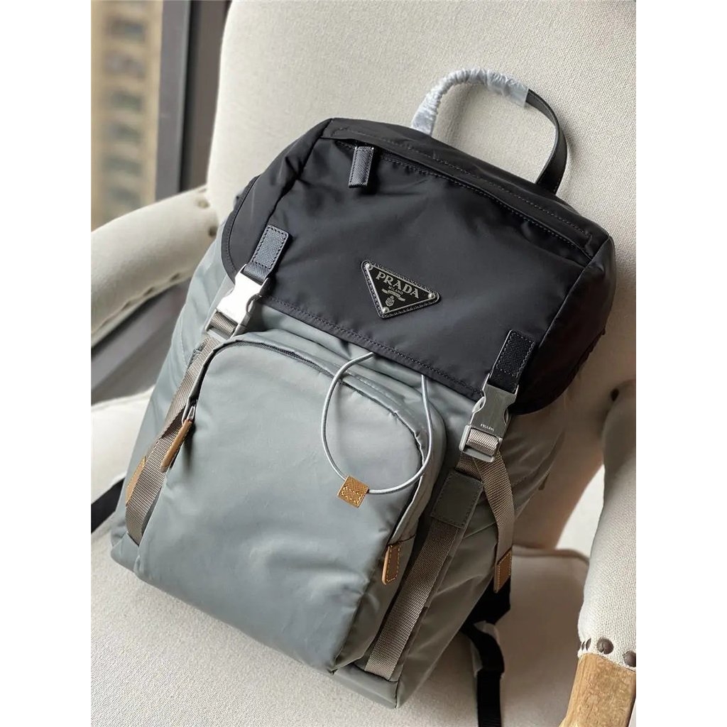 PRADA New Style Mens Backpack Nylon and Saffiano Leather Backpack 2VZ135