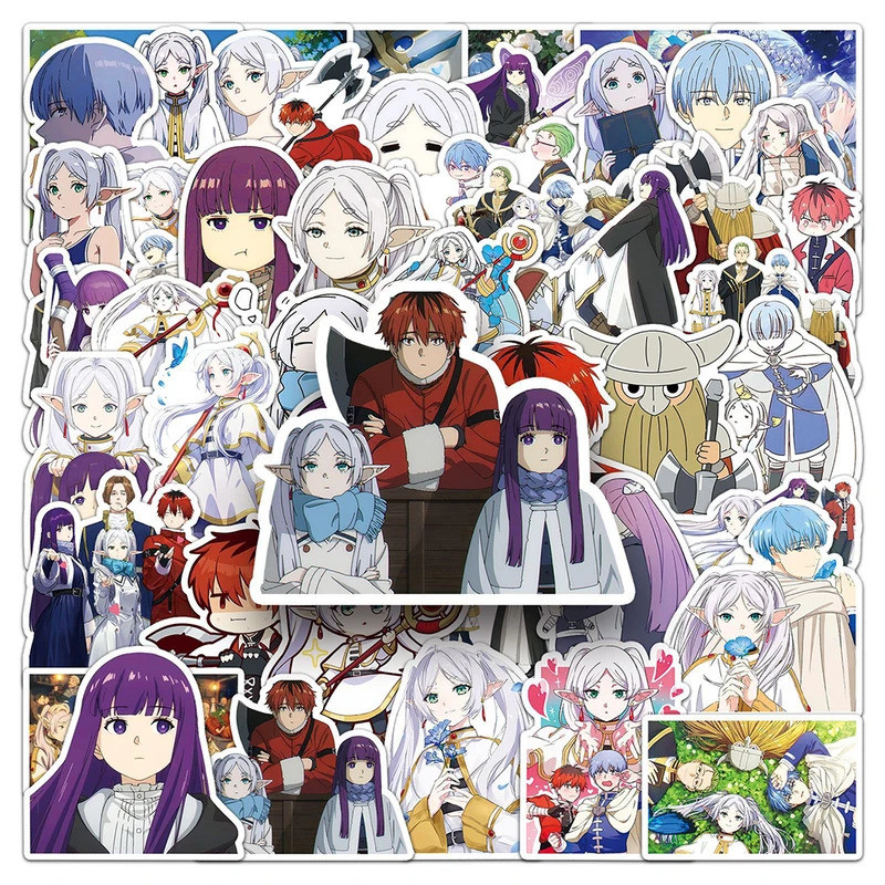 50pcs Frieren Beyond Journeys End Anime Stickers Sky Frieren Stickers Waterproof Fern Strong Iron He