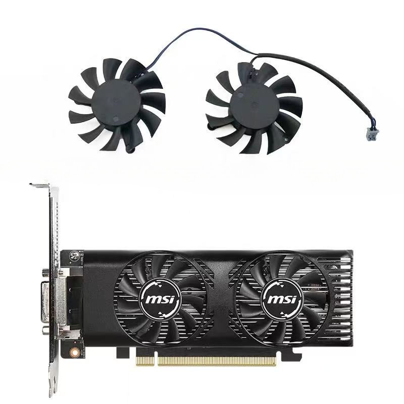 ใหม่ 49 มม.2PIN HA55510H12F-Z DC 12V 0.3A สําหรับ MSI GTX1650 LP OCV1 กราฟิกการ์ดเปลี่ยนพัดลม
