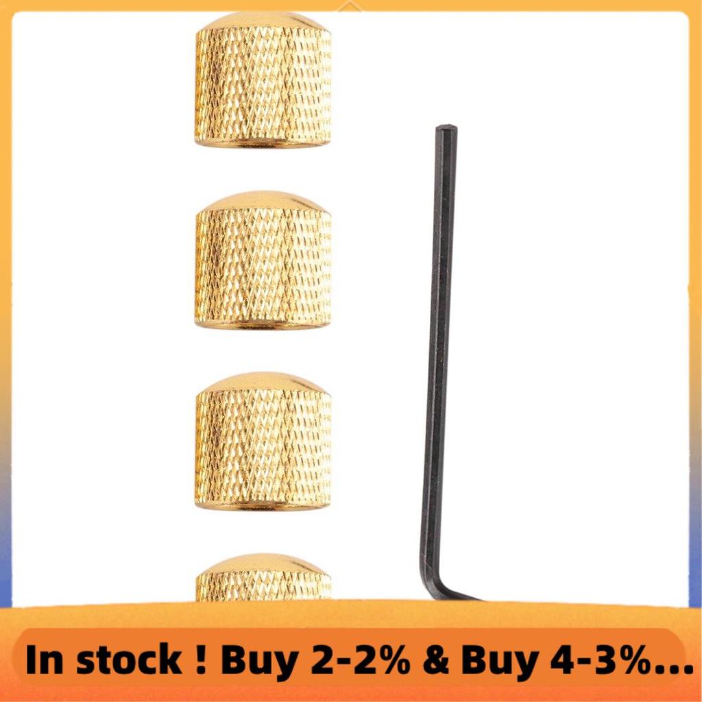 4 ชิ้นโลหะ Volume Tone Dome Tone กีตาร์ปุ่มควบคุมความเร็วพร้อมสกรูสําหรับกีตาร์ไฟฟ้าหรือ