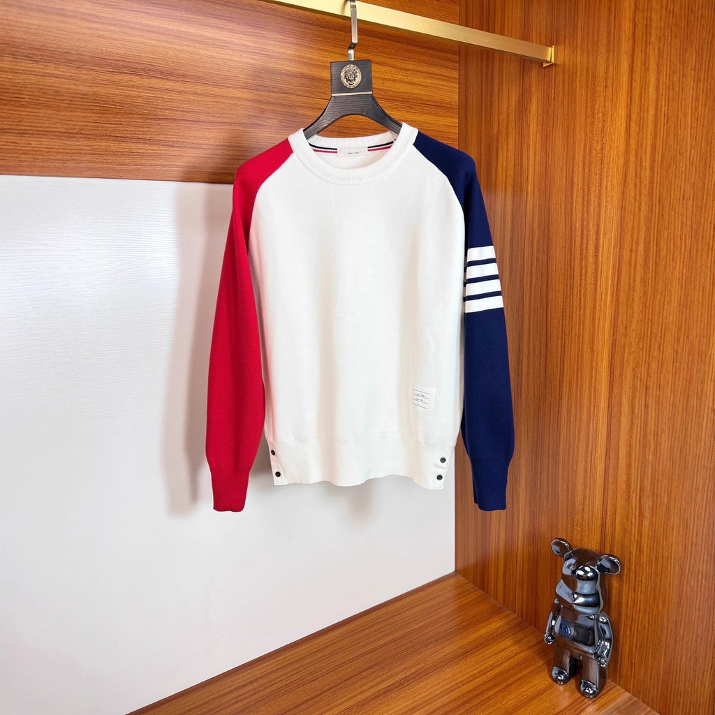 SNRT thombrowne New round neck wool blend sweater for men and women