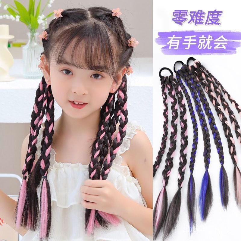 กล่องมวย Braids วิกผม Braids หางม้าคู่ y2k Twist Braids Fishbone เน้นสาวร้อนสกปรก Braids วิกผม Braid