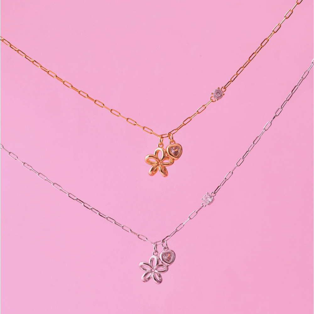 YVIS Scrib Brass Necklace - Doodle Necklace