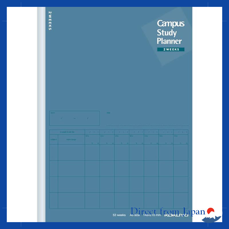 KOKUYO Campus Study Planner 2-Week Format Semi-B5 Notebook Set - Navy & Purple (2 Pack)
