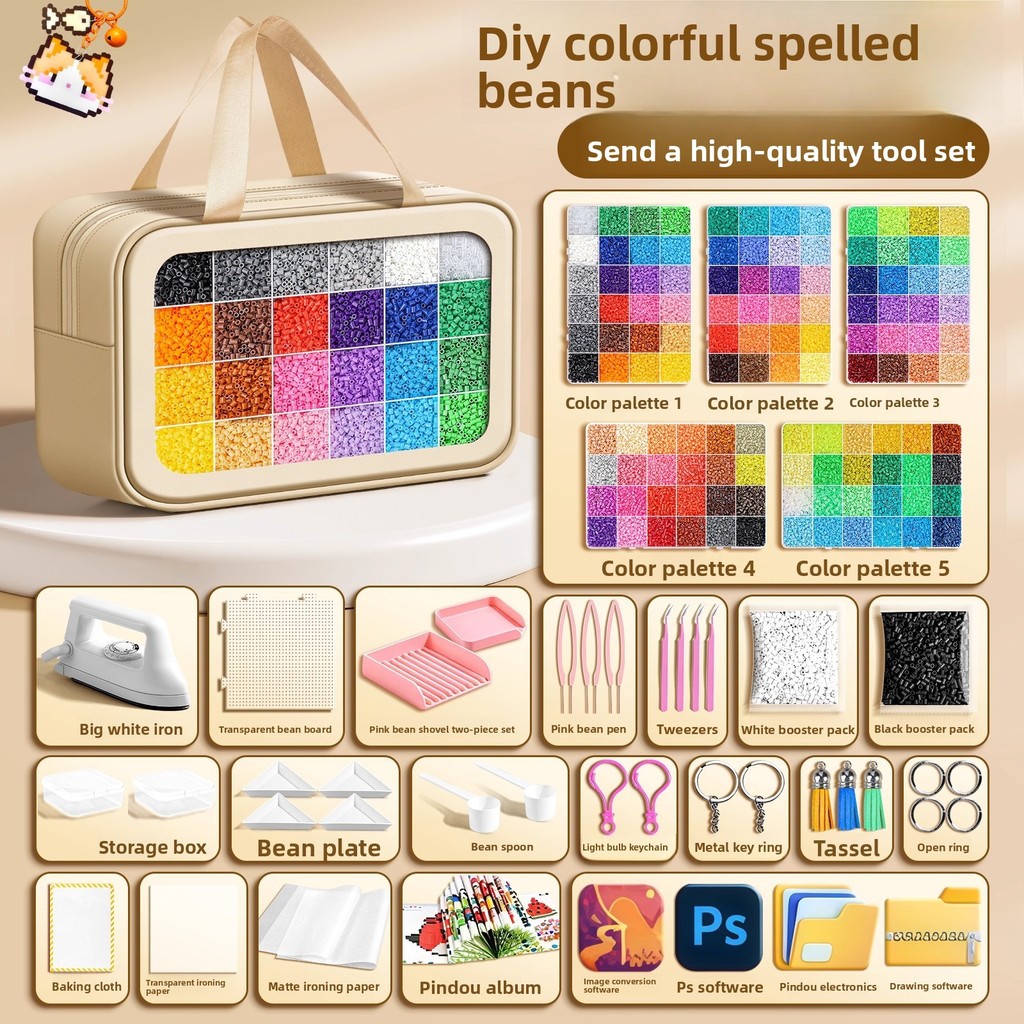 240-สี DIY Perler ลูกปัดชุด2.6 มม.Mard Full Color Perler Bead Kit, Complete Perler ลูกปัดชุดเครื่องมือ, กล่องฟิวส์ลูกปัดวัสดุแพคเกจ | ชุดเครื่องมือลูกปัด คุณภาพสูง