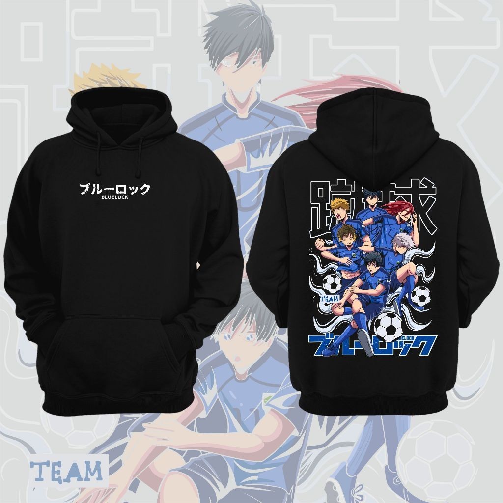 🍨 เสื้อยืดHoodie BLUE LOCK TEAM 0013 ญี่ปุ่นอะนิเมะHoodie Distroเสื้อกันหนาวซิปwibuขนแกะGramage 280