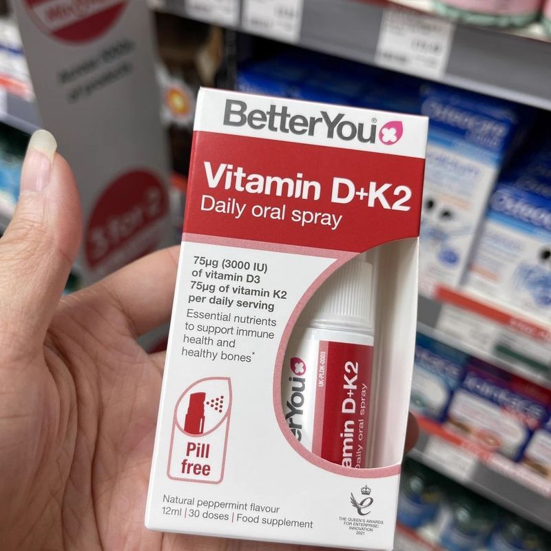 现货雾国Better You Vitamin D维ปฏิวัติD+K2口3000IU1.14.1