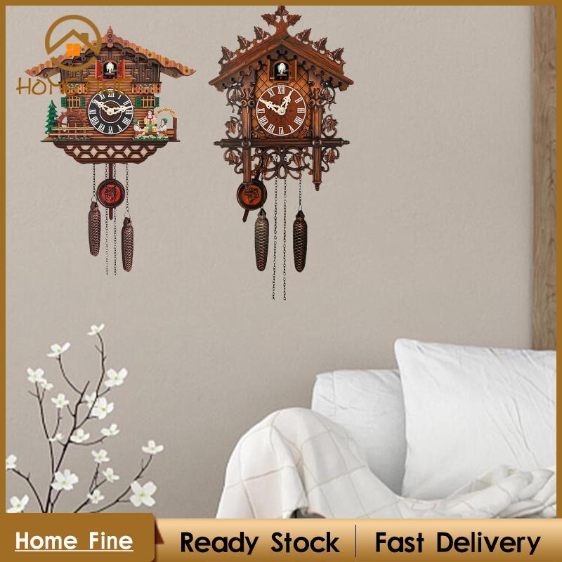 [Katharina_x] Cuckoo Clock นาฬิกาแขวนห้องนั่งเล่นห้องครัว Cuckoo House Handmade Retro Clock for Cafe