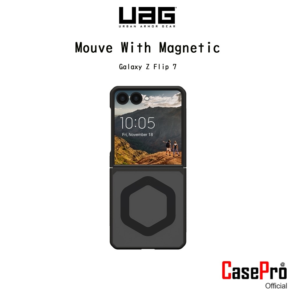 UAG Mouve With Magnetic เคสกันกระแทกผ่านมาตราฐานกองทัพอเมริการองรับMagเกรดพรีเมี่ยม เคสสำหรับ Galaxy Z Flip 7 (New)