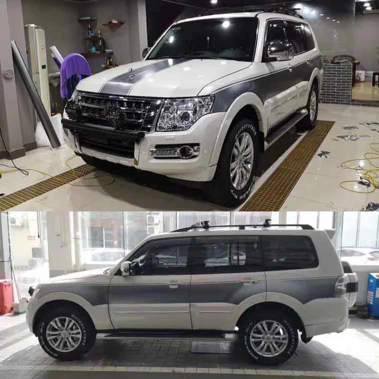 SUV สติกเกอร์ดึงดอกไม้แถบสี Pajero V93 V97 สติกเกอร์ตกแต่งภายนอกสําหรับ Mitsubishi Pajero V93 V97 20