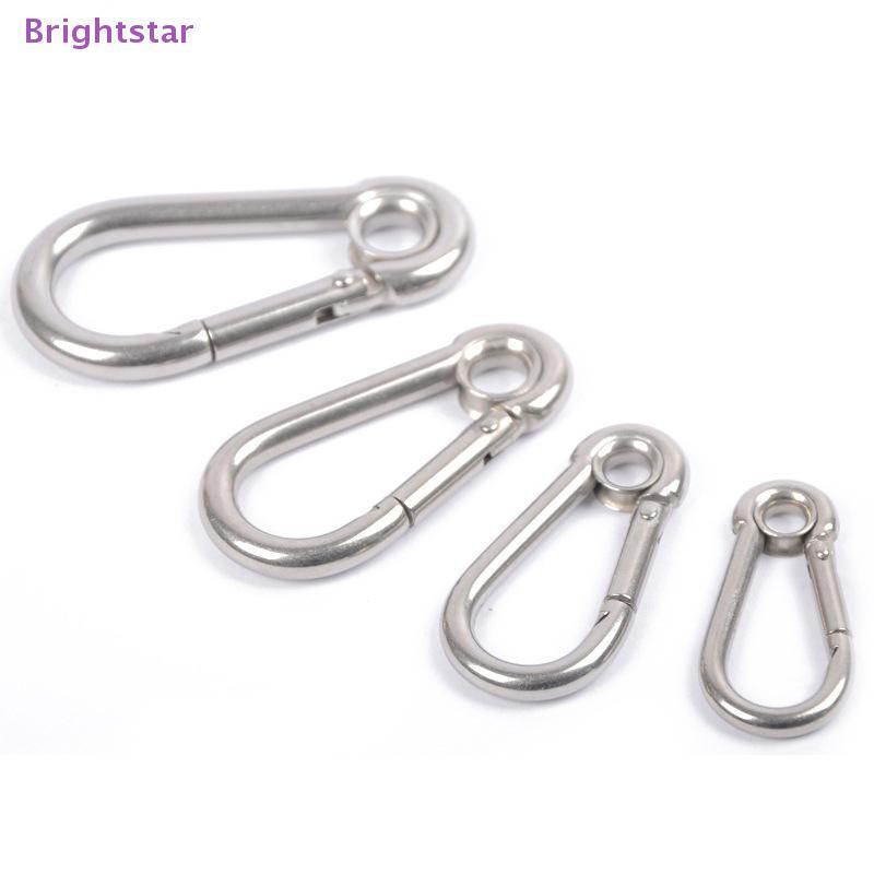 Brightstar M4 M5 M6 M7 M8 สแตนเลส Carabiner Carbine Snap Hook พร้อมตาไก่สปริงหัวเข็มขัดแหวนใหม่