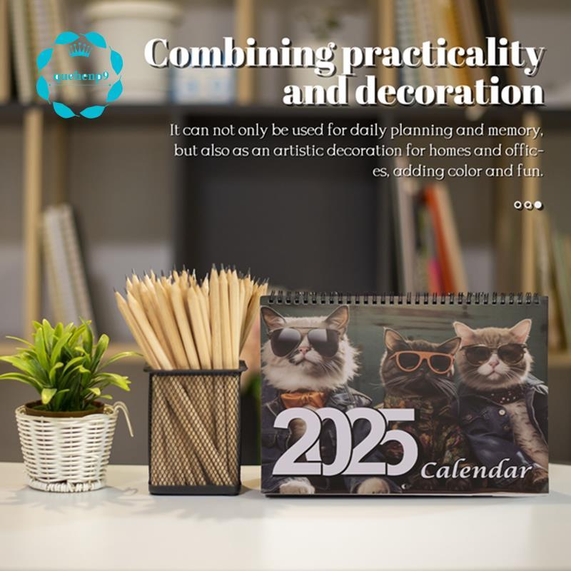 [Fast Q9]Stylish Cats Calendar 2025 Wall Calendar , Funny Cat Memes Pics Cat Calendar