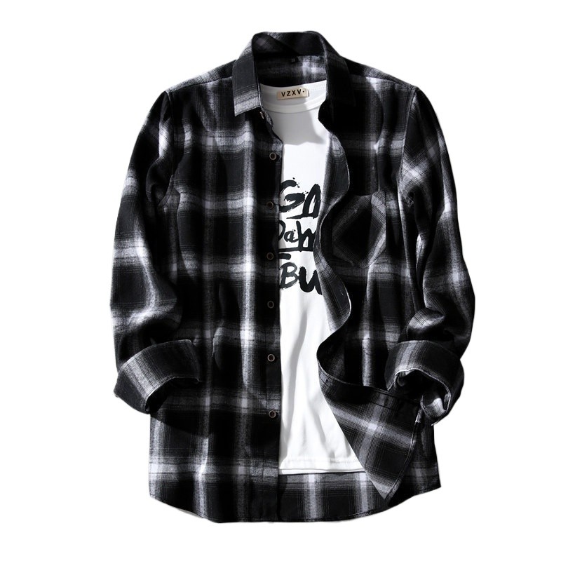 เสื้อแขนยาวสไตล์เกาหลีแบบหลวม เหมาะสำหรับแฟชั่นของผู้ชาย