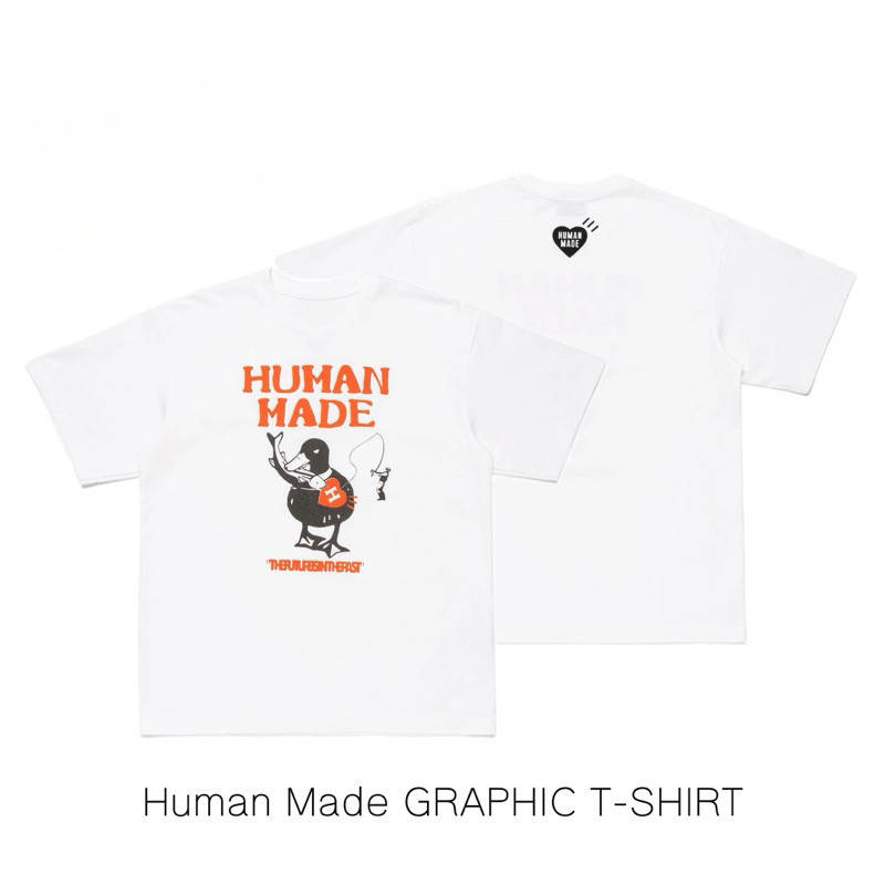 Japanese Fishing Duck พิมพ์ผ้าฝ้ายแขนสั้นแฟชั่นลําลองเรียบง่ายเสื้อยืด - รูปที่ 4