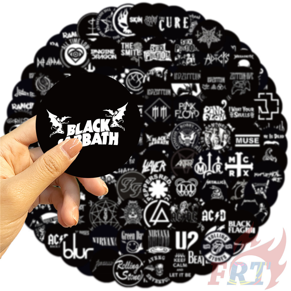 105ชิ้น/เซ็ต ❉ Rock Band Logo Series 01 สติ๊กเกอร์ PET สีดําและสีขาวคลาสสิก ❉ สติ๊กเกอร์สติ๊กเกอร์แฟชั่น DIY Doodle กันน้ํา ราคา ถูกที่สุด ดีลบีเคเค แกลเลอรีภาพที่ 5