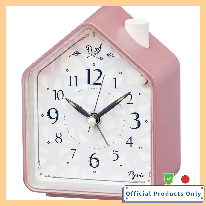 Seiko Clock Alarm Clock Table Clock Analog Pink 110x86x63mm PYXIS NR452P