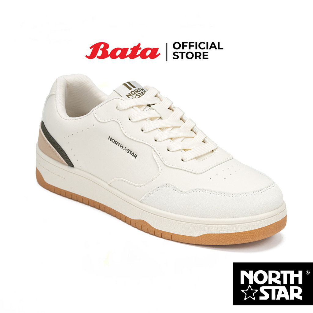 Bata บาจา North Star รองเท้าผ้าใบสนีคเกอร์ แบบผูกเชือก สำหรับผู้ชาย รุ่น MAISY สีขาว 8201197