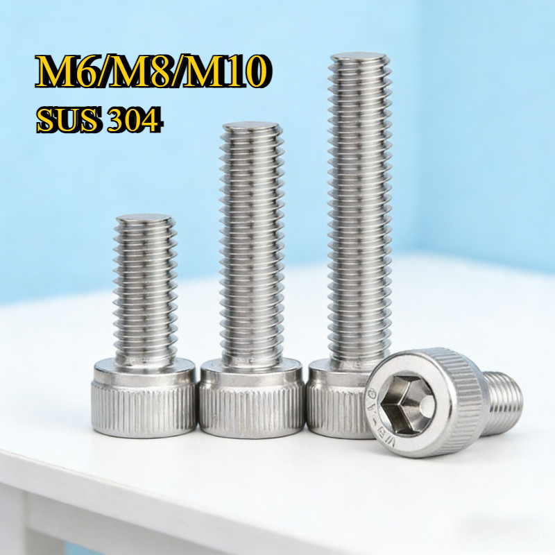 [FGH-G1] สกรูหัวจม  น็อตหัวจม น็อตหกเหลี่ยม น็อต สกรู หัวจม สแตนเลส 304 เกลียวมิล M6/M8/M10