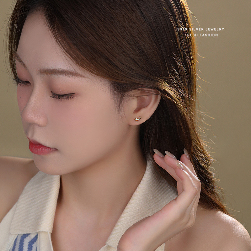 S999 เงินสเตอร์ลิง Koi ต่างหูหญิง Mori Series แฟชั่น All-Match ปลาขนาดเล็ก CelesIsle No4 MP2 CT3 MT0