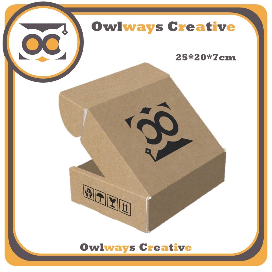 [25*20*7ซม.] Owlways Creative Box Pizza Box Box Warping Box