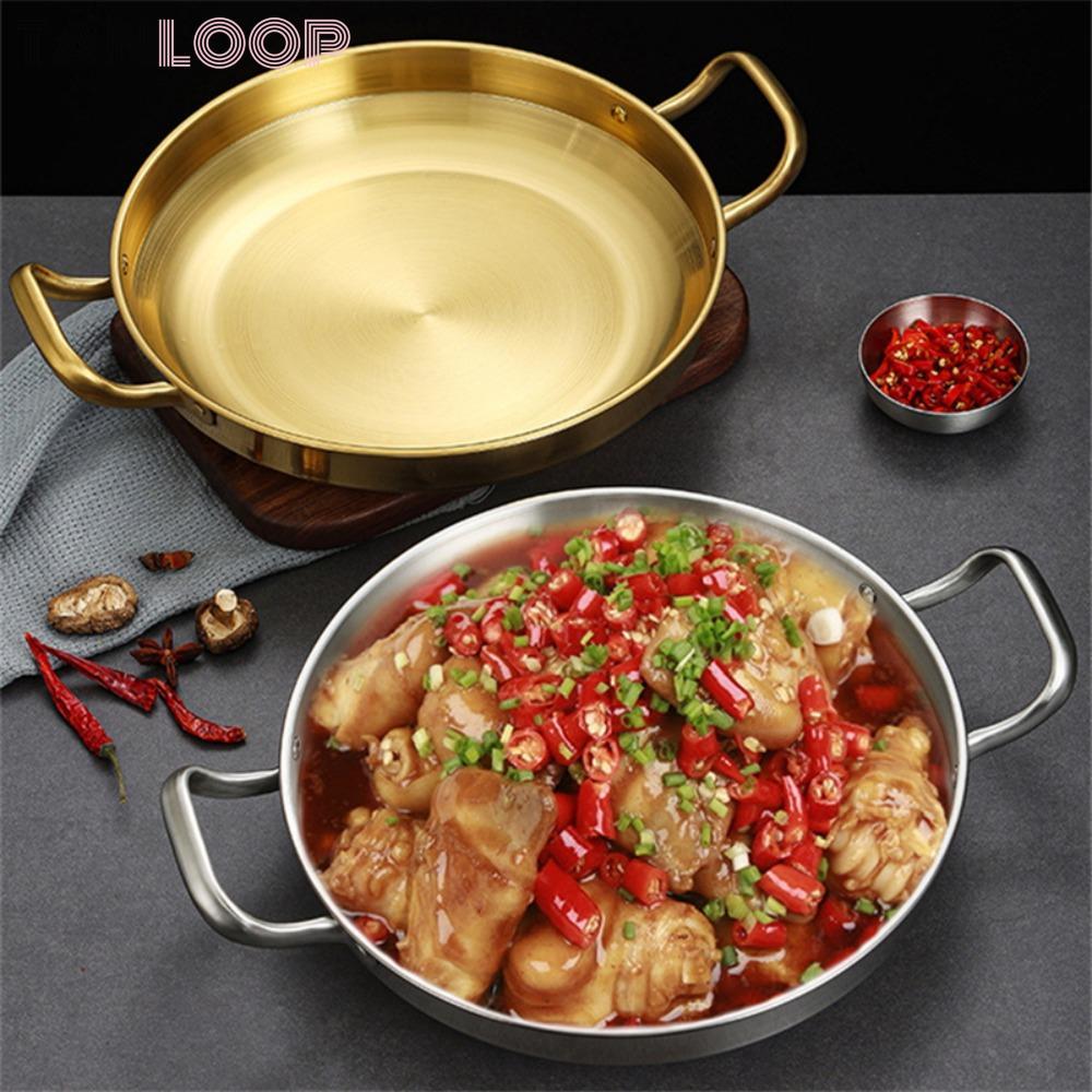 TANLOOP Home Cooking กระทะสแตนเลส หม้อแห้ง Paella Pan