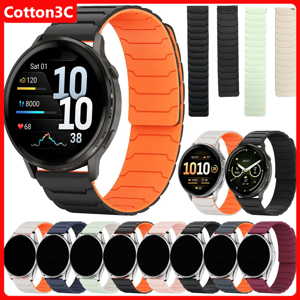 สายซิลิโคนแม่เหล็กสําหรับผู้เบิกทาง Garmin 965 955 970 255 265 745 สําหรับ Garmin Venu 3/2 vivoactiv