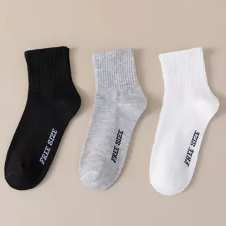 HOME818 [ซื้อ 10คู่ แถม 10คู่] ถุงเท้าสีพื้ ถุงเท้าทำงาน ใส่ได้ทั้งหญิง-ชาย พร้อมส่ง