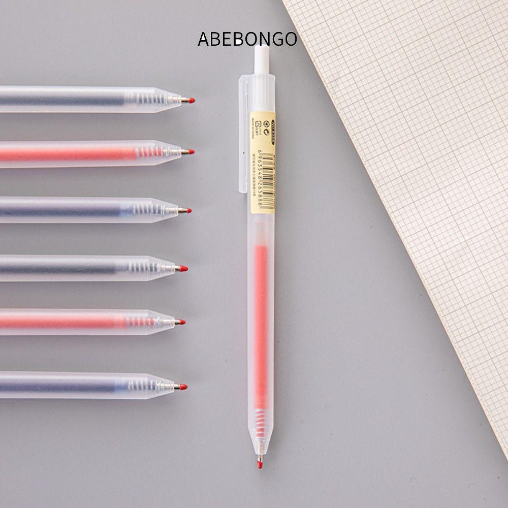 ABEBONGO เจลหมึกสีดํา/น้ําเงิน/แดง แห้งเร็ว ชนิดกด 0.5 มม. ปลายปากกา ลูกลื่น สํานักงาน โรงเรียน