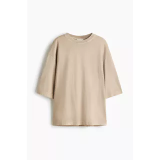 H&M(เอชแอนด์เอ็ม) เสื้อยืดผ้าฝ้ายไซส์โอเวอร์ไซส์ Women Oversized cotton T-shirt 1318962_2