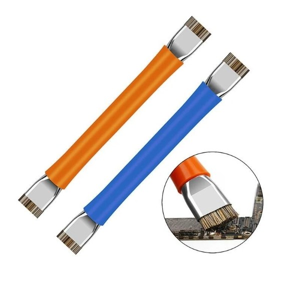 แปรงป้องกันไฟฟ้าสถิต KGX K-222 แปรงแข็งสองหัวสำหรับทำความสะอาดฉนวนและซ่อมแซมฝุ่น ชุดอุปกรณ์ป้องกัน ESD