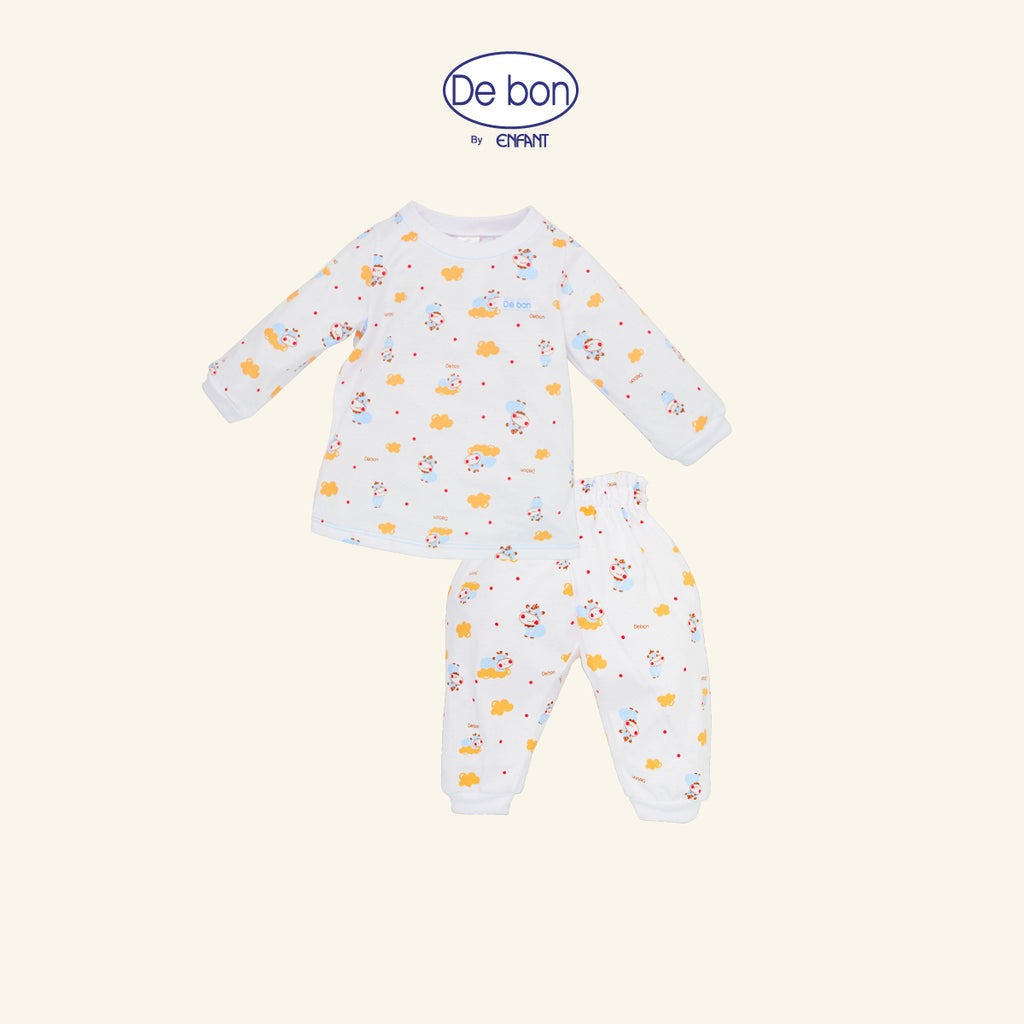 DE BON BY ENFANT ชุดนอนเด็กแขนยาวขายาว  (เสื้อสวม) ลายการ์ตูน EI1AY1