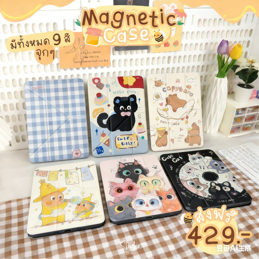 【โปรโมชั่น】เคส iPad ถาดปากกาในตัว กันกระแทก แบบแกนYเคสไอแพดสำหรับ iPad Air11 M4/M3 Air4/5 Pro11 Mini6/7 Gen11/10 iPad 9