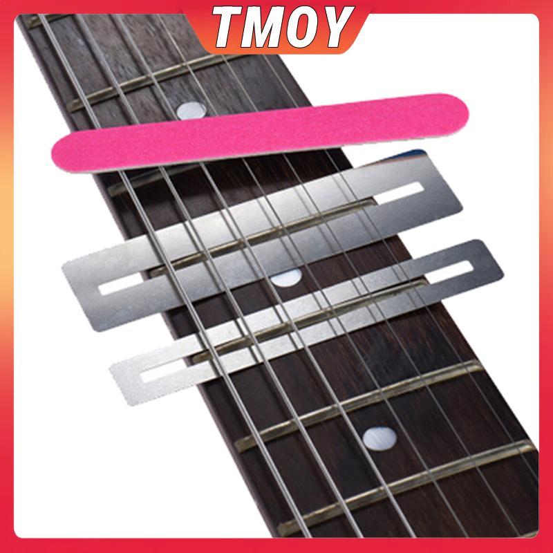 TMOY Guitar fret Repairing Tool Set Stainless Steel Protector shims & Sanding Polish TMOY
