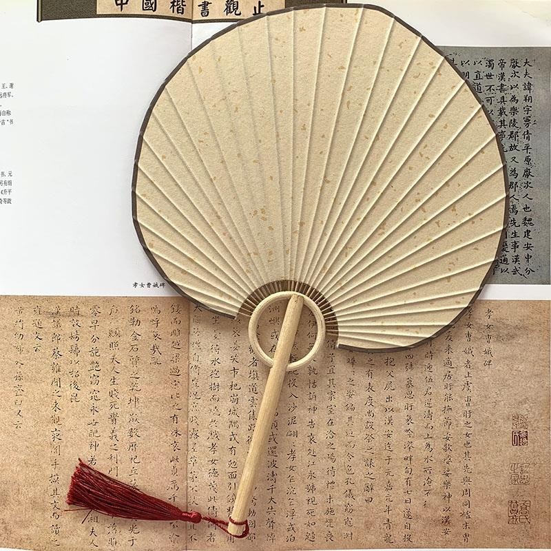 จีนคลาสสิกกระดาษข้าวไม้ไผ่ cattail พัดลม Ch 中式 denburi纸 Diana Powder Powder และ Red Japan Japan Card