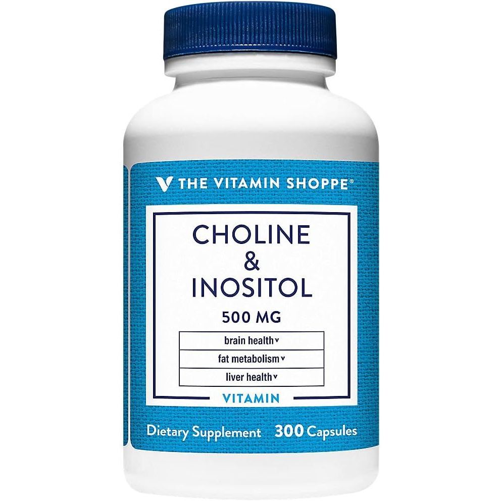 The Vitamin Shoppe Choline Inositol 500MG ขยายรายวันครั้งเดียว (300 แคปซูล)