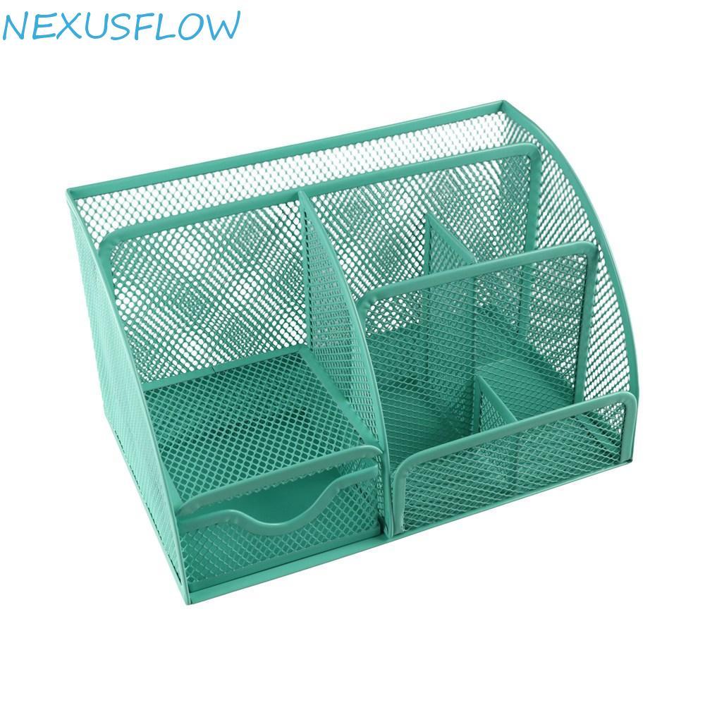 NEXUSFLOW ที่ใส่ปากกาหลายตาราง, ออแกไนเซอร์โต๊ะอเนกประสงค์ที่สร้างสรรค์, ที่วางเก็บของ 6 ช่องหนา 1 ลิ้นชักเดสก์ท็อป Office Organizer ดินสอ
