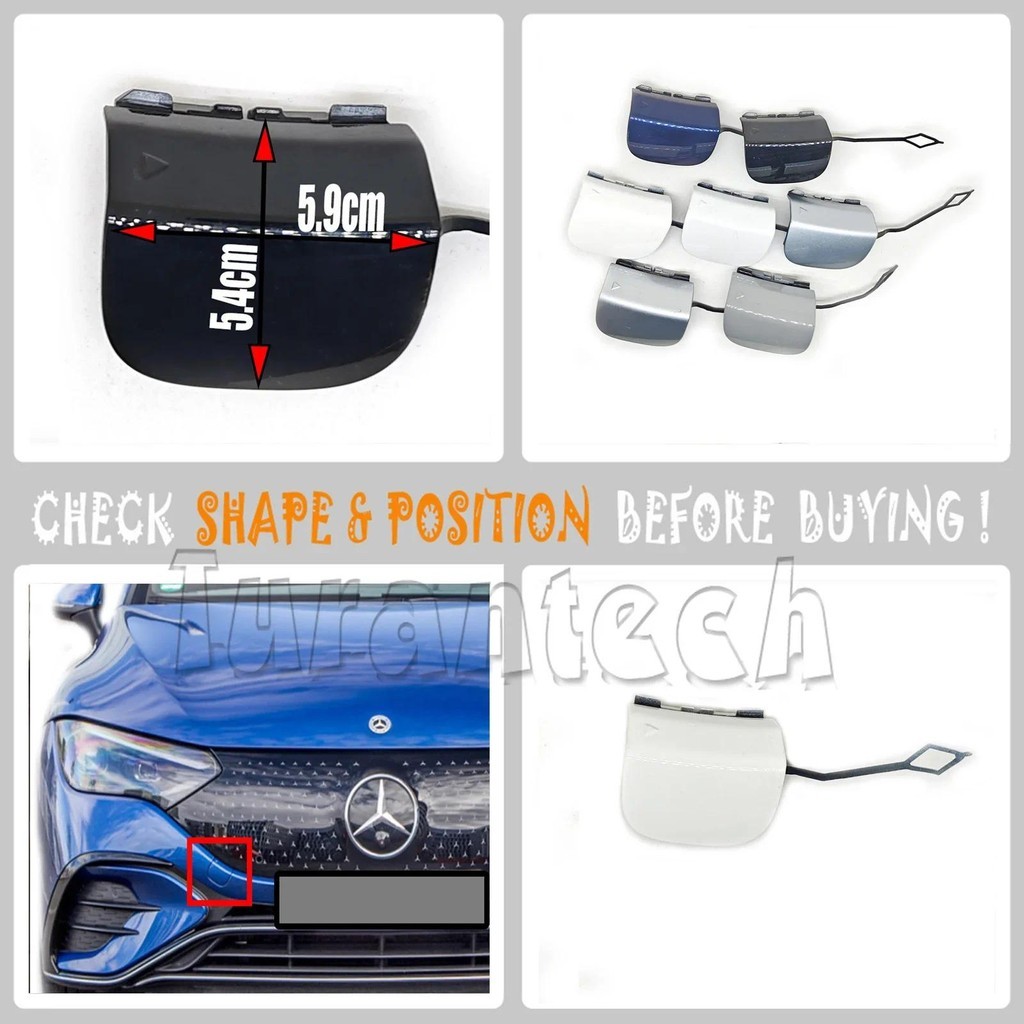 ฝาครอบลากด้านหน้าสําหรับ 21-23 Mercedes Benz EQE W295 EQE300 EQE350 EQE450 EQE43 EQE53 AMG 4MATIC Ho