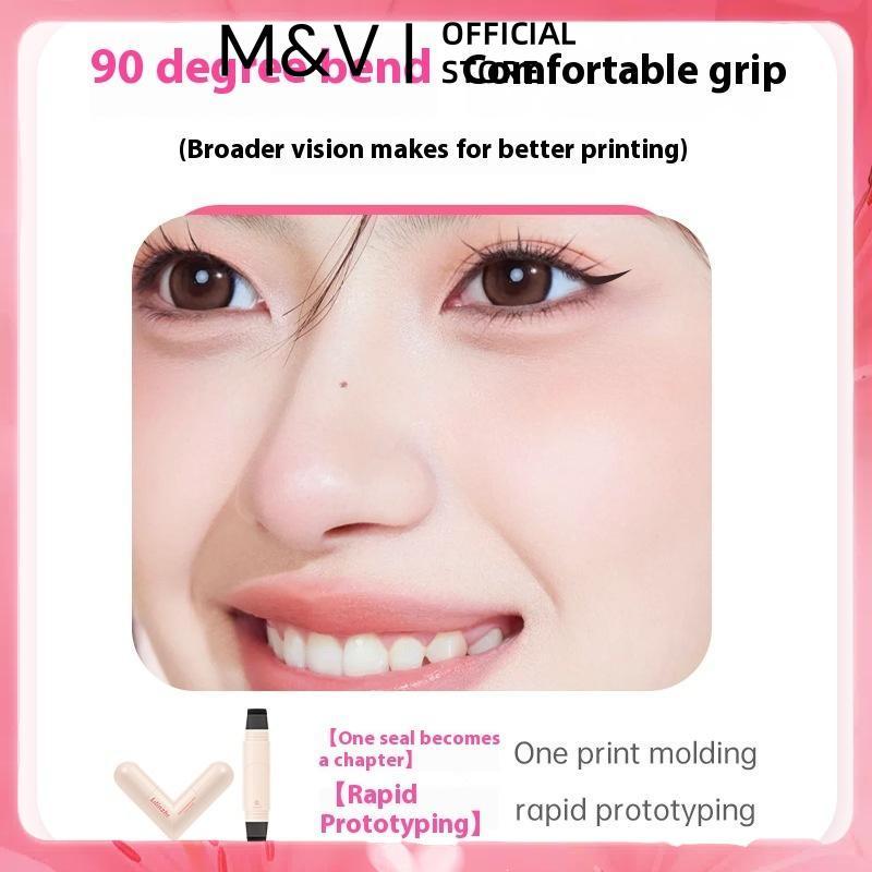 M&V Double Head Rotatable Eyeliner Stamp Integrated Eyeliner Stamp ที่แม่นยํา Outline Signet อายไลเน