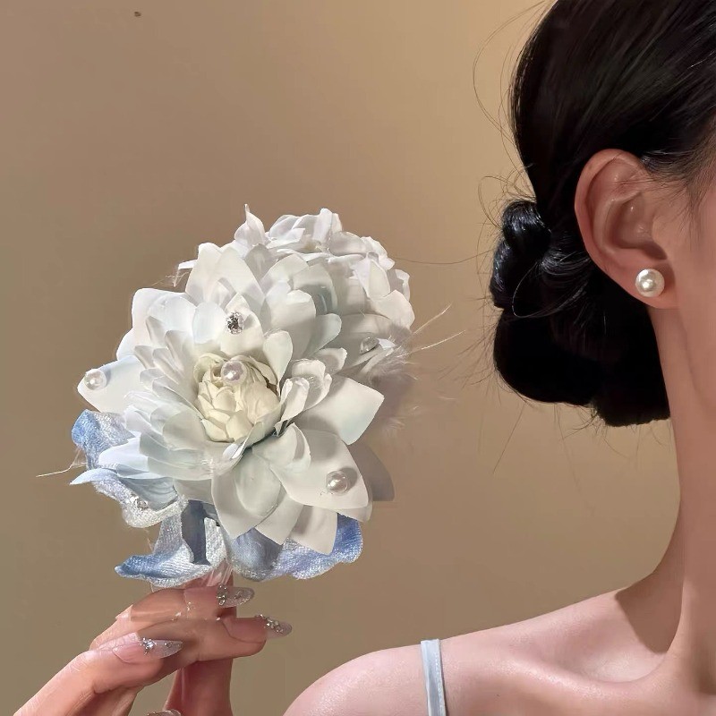 เครื่องประดับผมดอกไม้แบบหนีบข้าง Qinlan Flower Letter สไตล์.Spring สำหรับวันหยุด