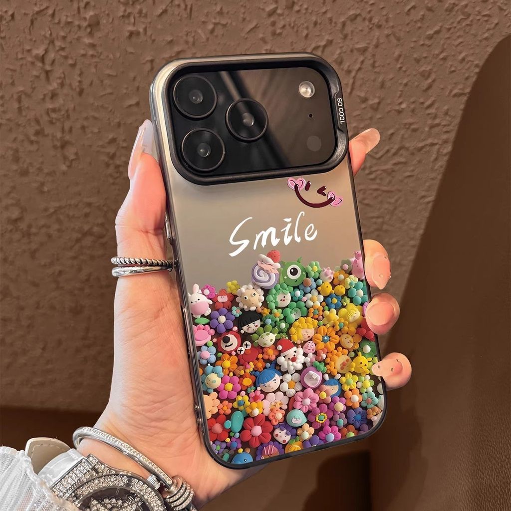 การ์ตูนการ์ตูนที่มีสีสันตุ๊กตาเคสโทรศัพท์เข้ากันได้iPhone XSMax 15Proอินเทรนด์สไตล์ 13ProMax 16Plus 