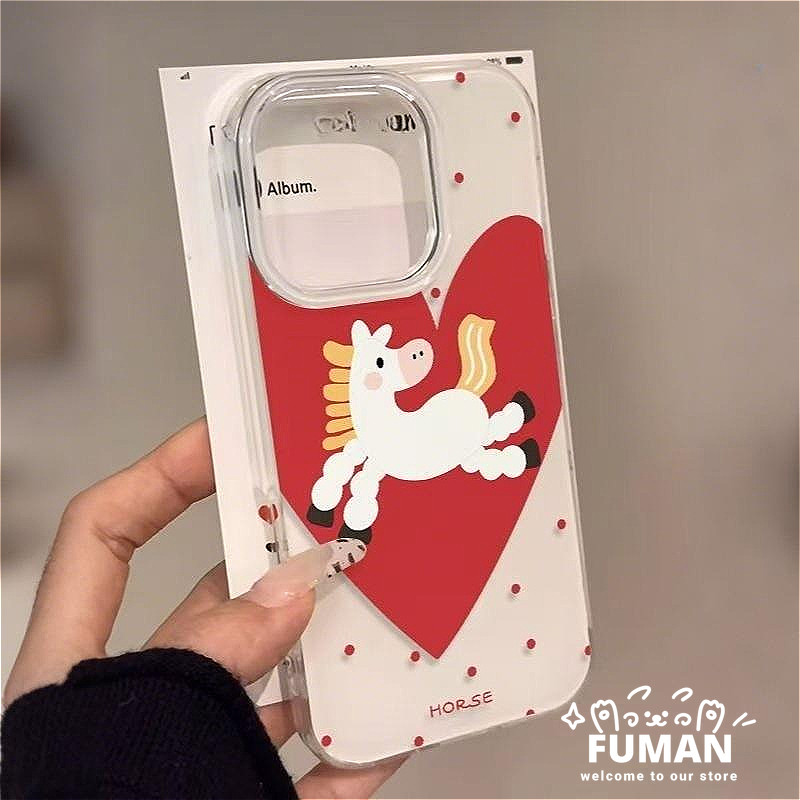 ม้าน่ารักสีขาวหลุมขนาดใหญ่เคสโทรศัพท์สําหรับRealme GT7 GT5 Pro Racing GT Neo 6 7 Turbo SE 2T Flash M