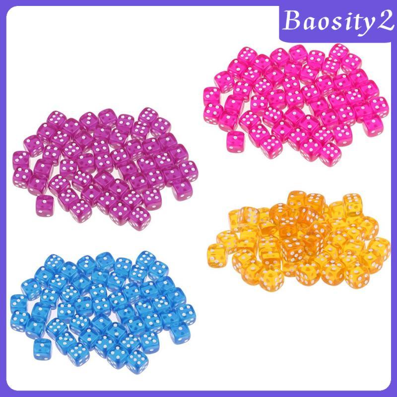 [Baosity2] 50 ชิ้น Multi-sided D6 Dice Dragons D&D TRPG Party Board Games ของเล่นสีฟ้า