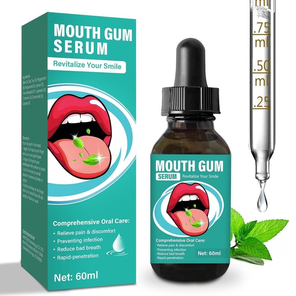 Gum Restore Drops, Gum Repair for Receding Gums, Stain Removal, Fresh Breath, Natural Ingredients El