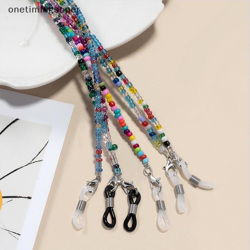 สร้อยคอมุกคริสตัลสีสันสวยงาม มาพร้อมสายคล้องคอ สำหรับหน้ากากOTP